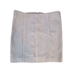 Free People Size 0 Y2K Stripe Modern Femme Denim Mini Skirt Bodycon Grunge